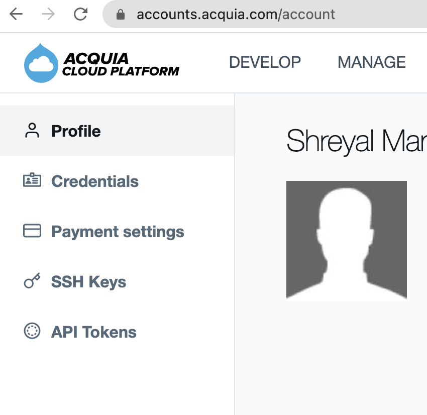 Acquia cloud Pro SSH